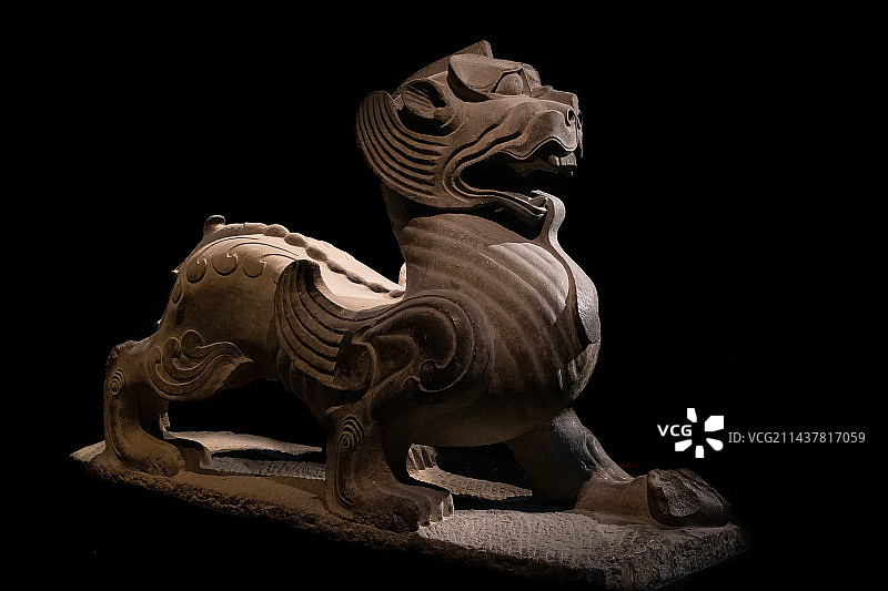 洛阳博物馆馆藏东汉石辟邪图片素材