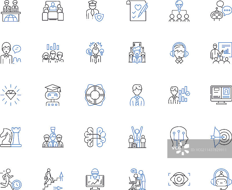 指导线性图标图片素材