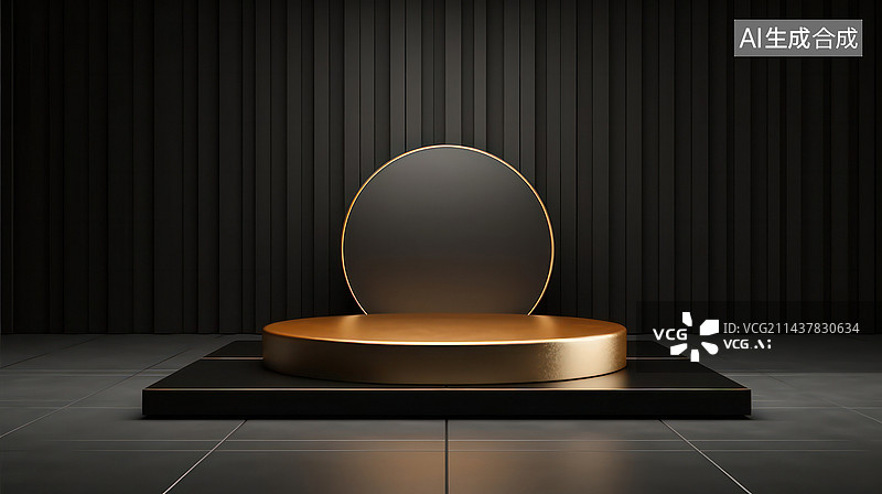 【AI数字艺术】科技感产品展台图片素材