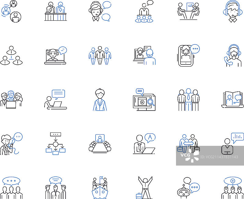 消费者系列线性图标图片素材