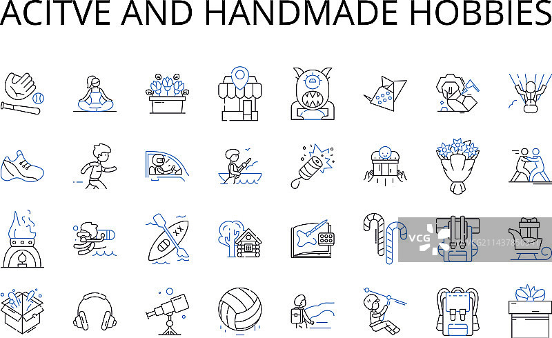 手工爱好线性图标合集图片素材
