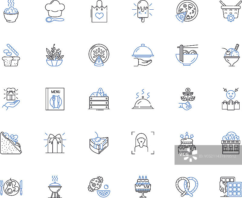 面包店系列图标：新鲜品种图片素材