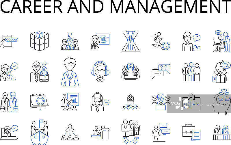 职业与管理线性图标合集图片素材