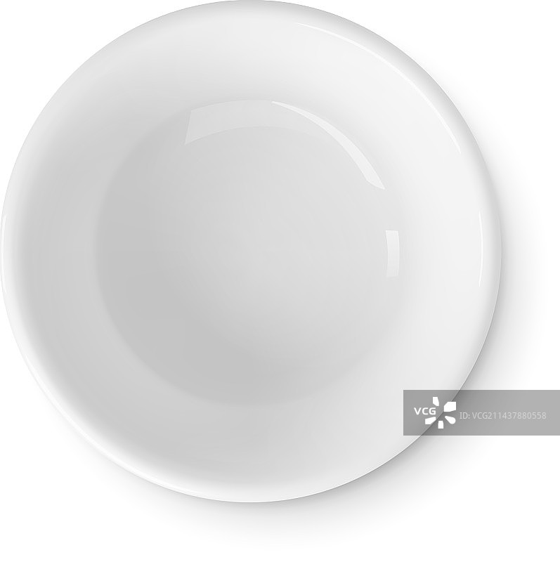 白色碗俯视图图片素材
