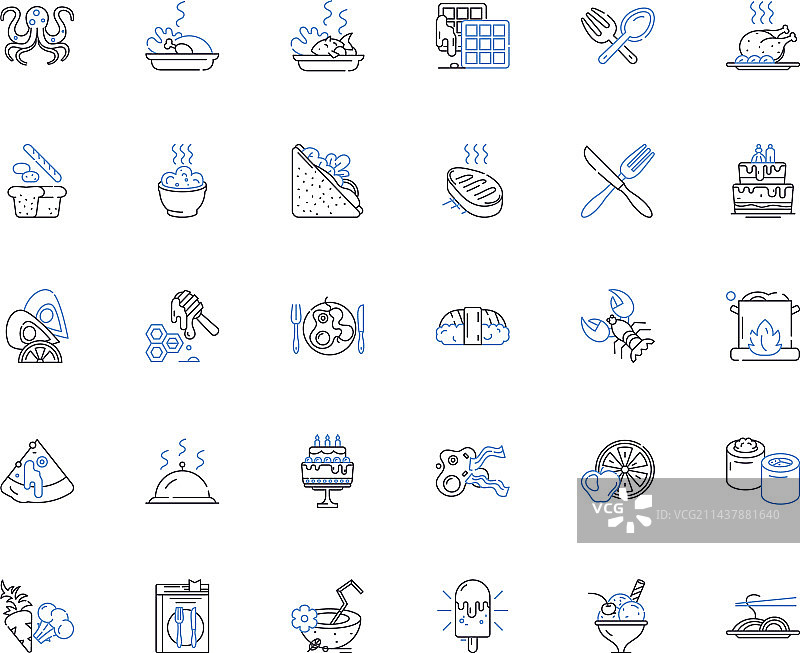 食品饮料线性图标合集图片素材