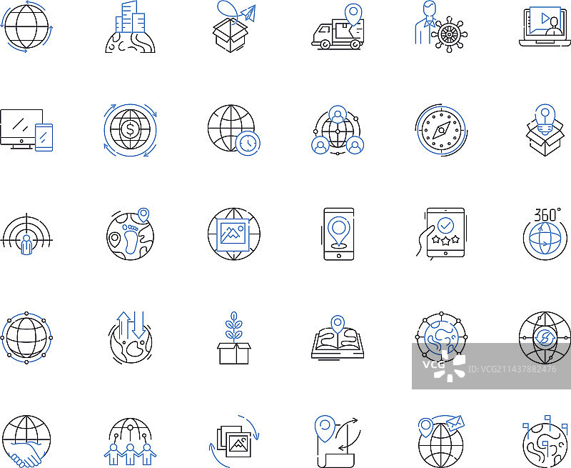 海拔等高线图标合集图片素材