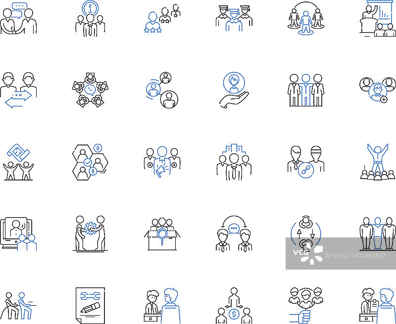 社区行动主义线性图标图片素材