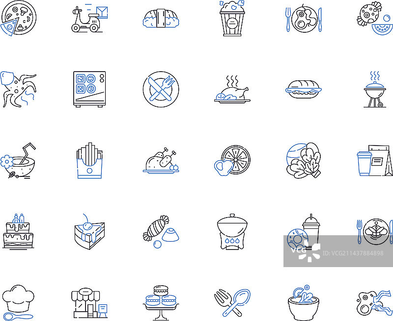 收割线性图标合集图片素材