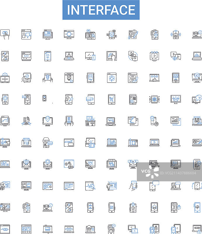 界面轮廓图标合集图片素材