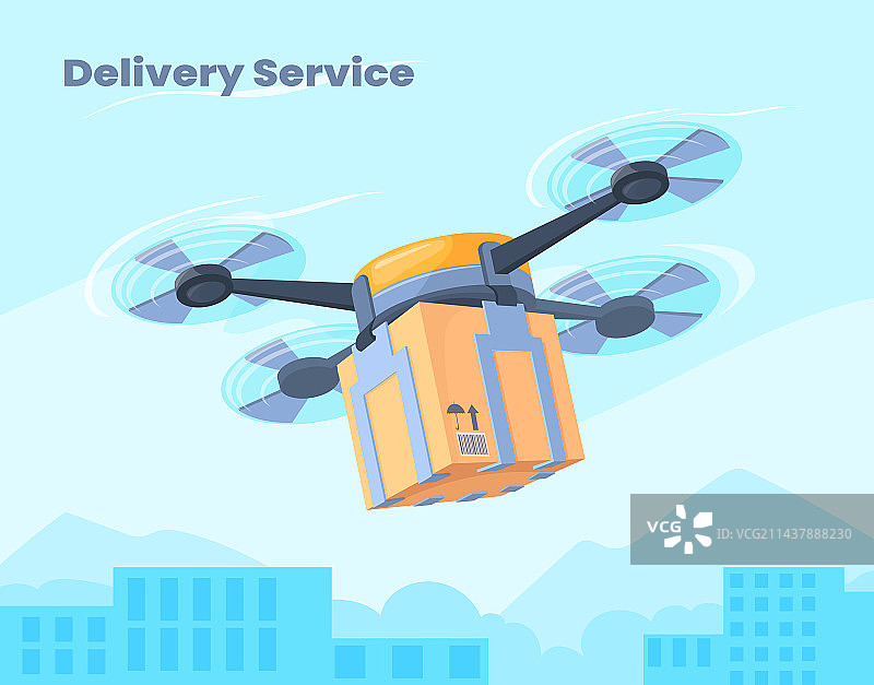 无人机无线运送货物图片素材