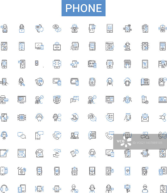 手机轮廓图标集合手机蜂窝图片素材