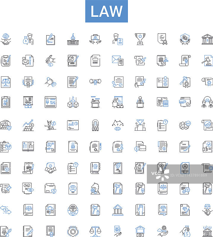 律师大纲图标合集图片素材