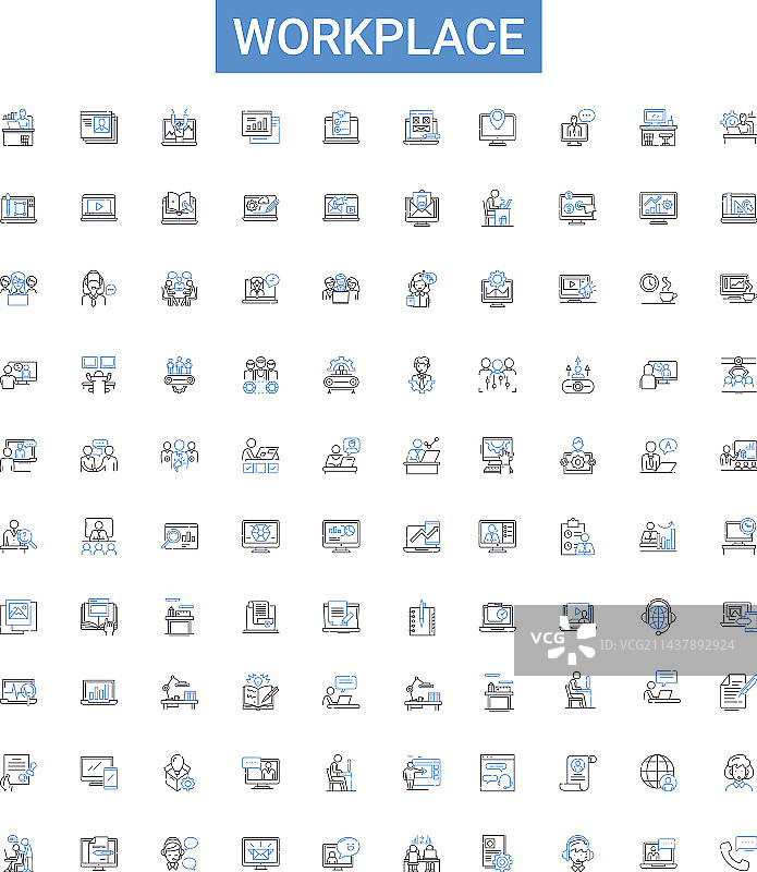 工作场所轮廓图标合集：办公职位图片素材