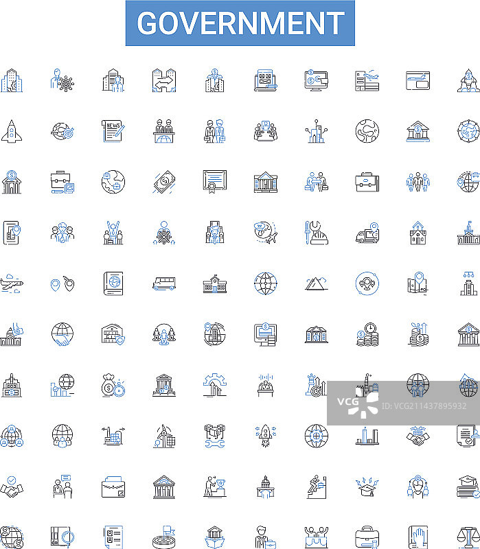 政府轮廓图标合集权威图片素材