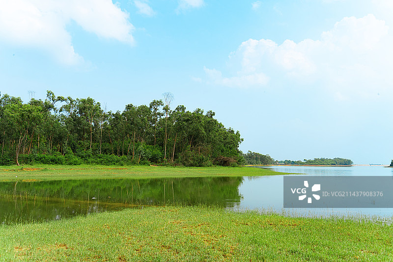 平南官成水库犹如诗画图片素材