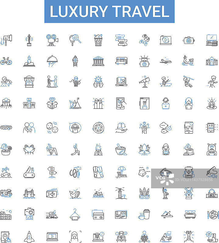 豪华旅行大纲图标图片素材