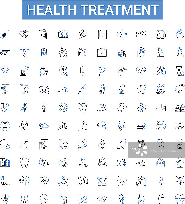 健康治疗图标集合图片素材