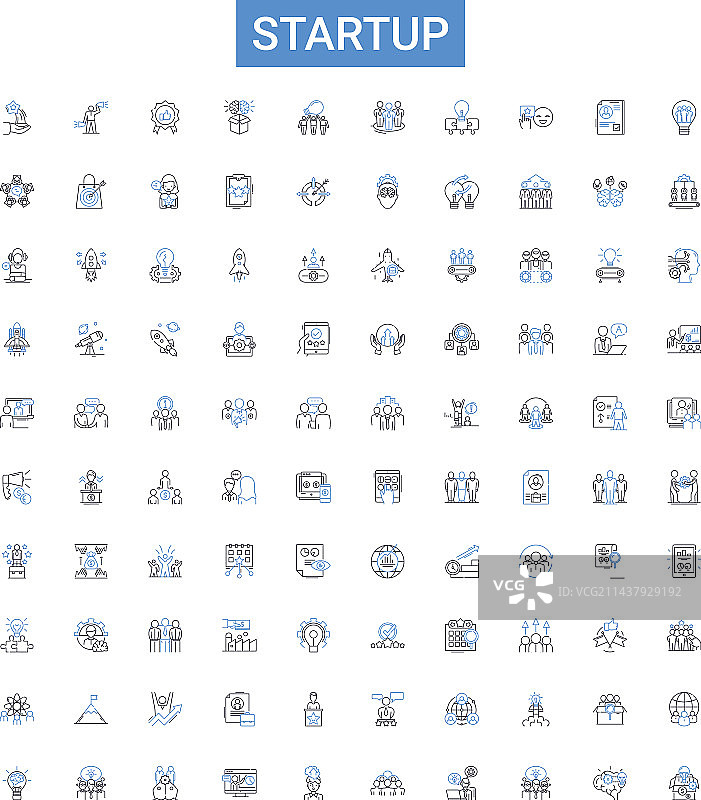 创业概要图标集图片素材