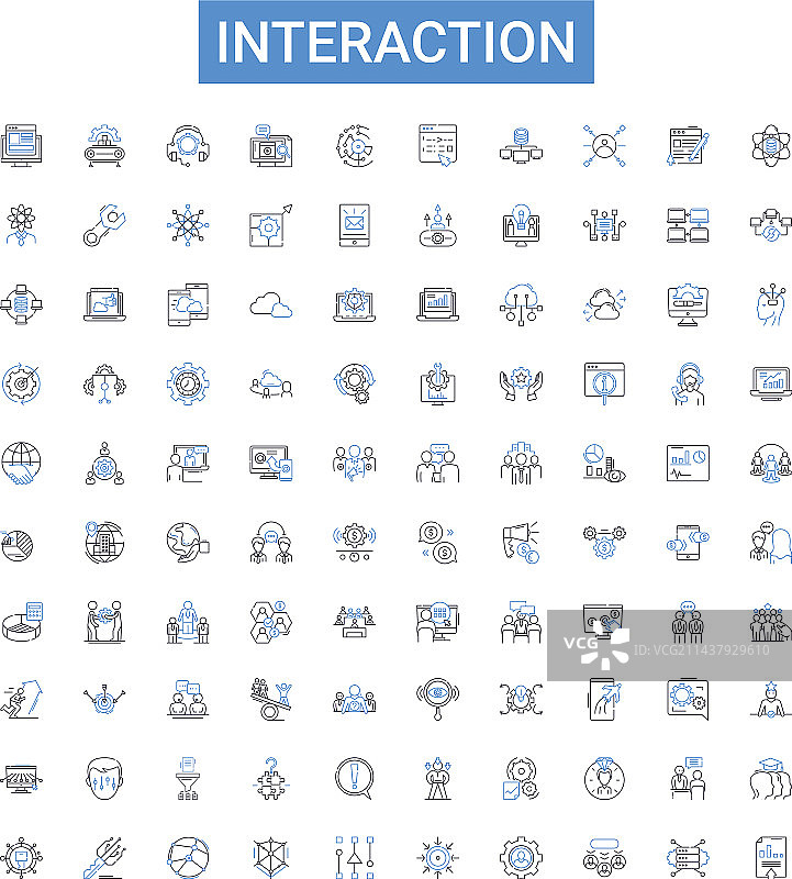 互动概要图标合集图片素材