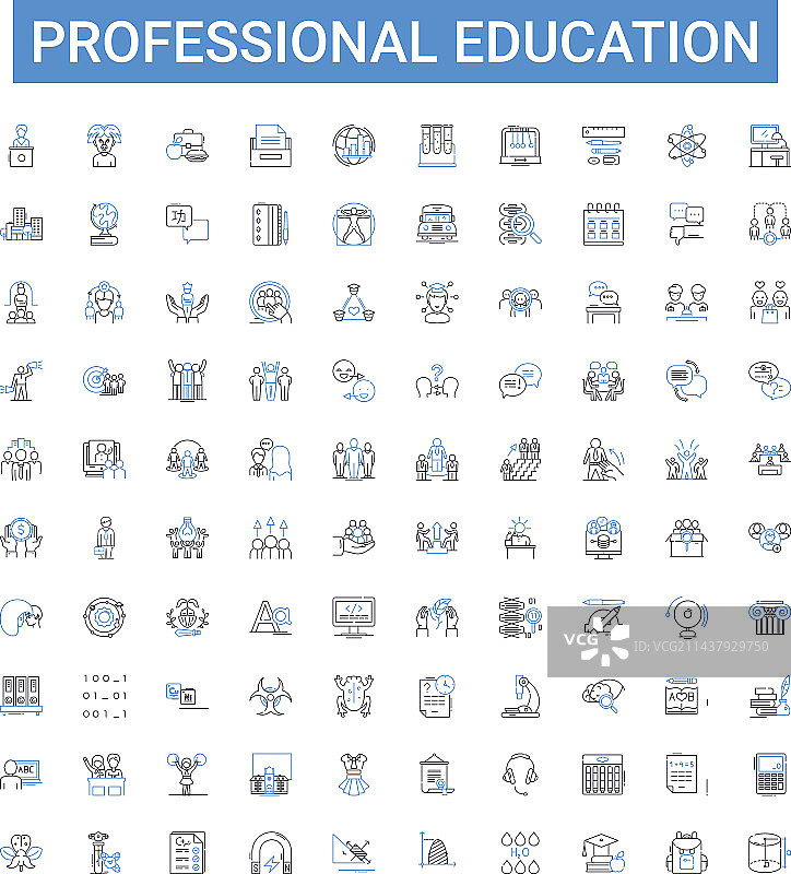 专业教育大纲图标合集图片素材