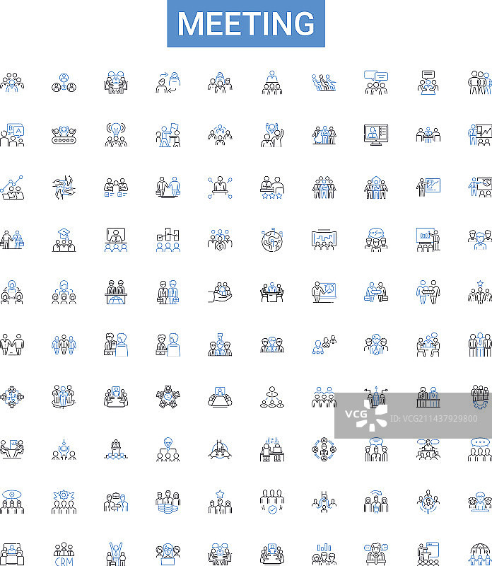 会议大纲图标合集图片素材