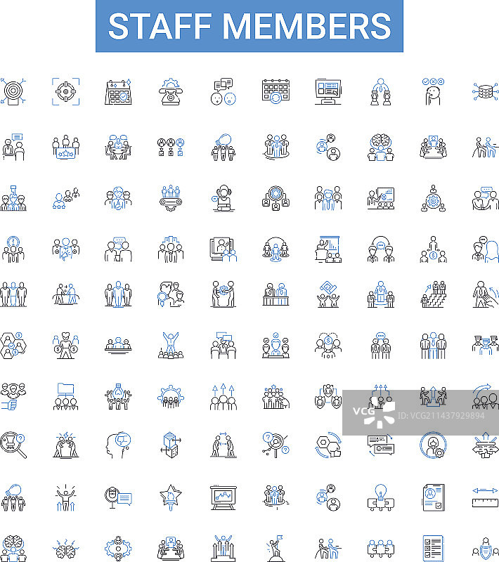 员工轮廓图标合集图片素材