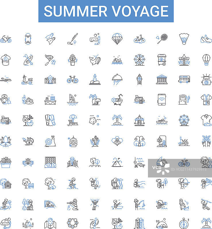 夏季航海主题图标图片素材