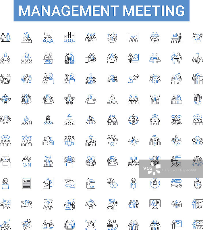 管理会议大纲图标合集图片素材