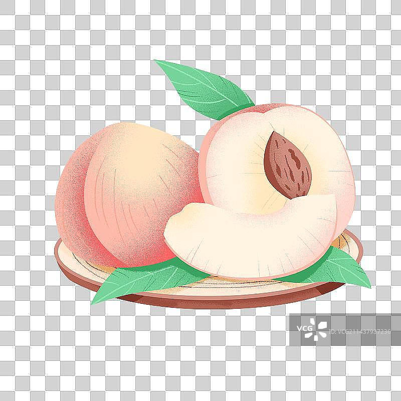 水果桃子插画素材图片素材