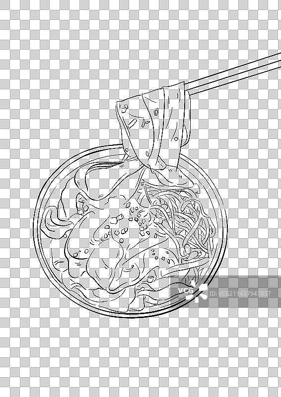 陕西油泼面图片素材