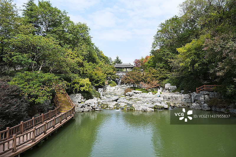 江苏省扬州市瘦西湖景区秋天美景图片素材