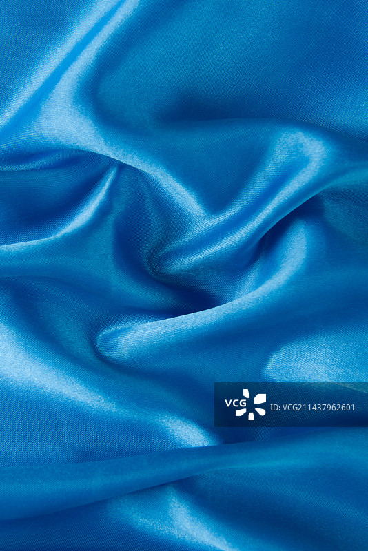 蓝色丝绸背景纹理图片素材