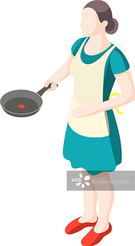 家庭主妇2.5D图标图片素材