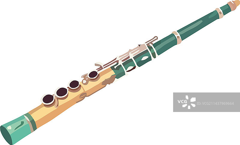 蓝色长笛设计图片素材