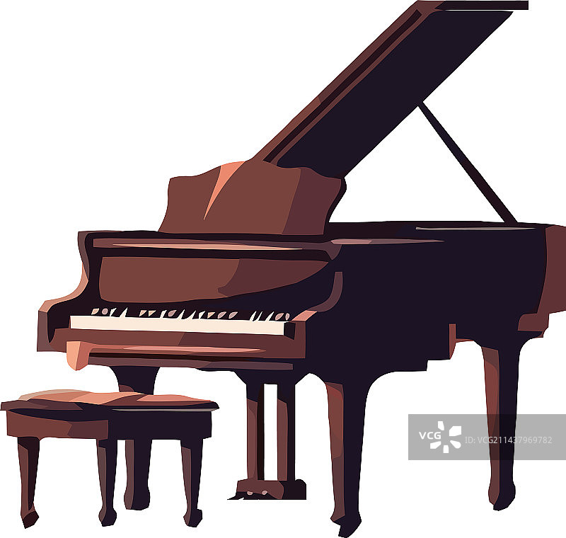 黑色古典钢琴设计图片素材