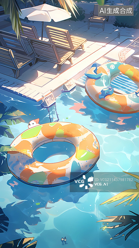 【AI数字艺术】海滩沐浴阳光图片素材