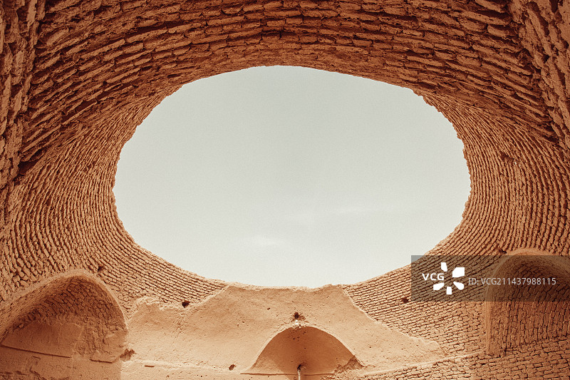 新疆吐鲁番高昌故城，残垣断壁已过千年图片素材