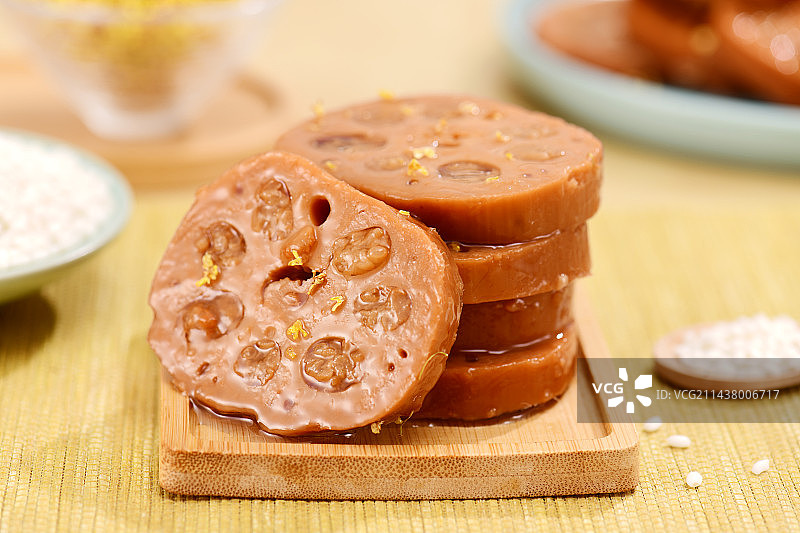 美味的桂花糯米藕图片素材