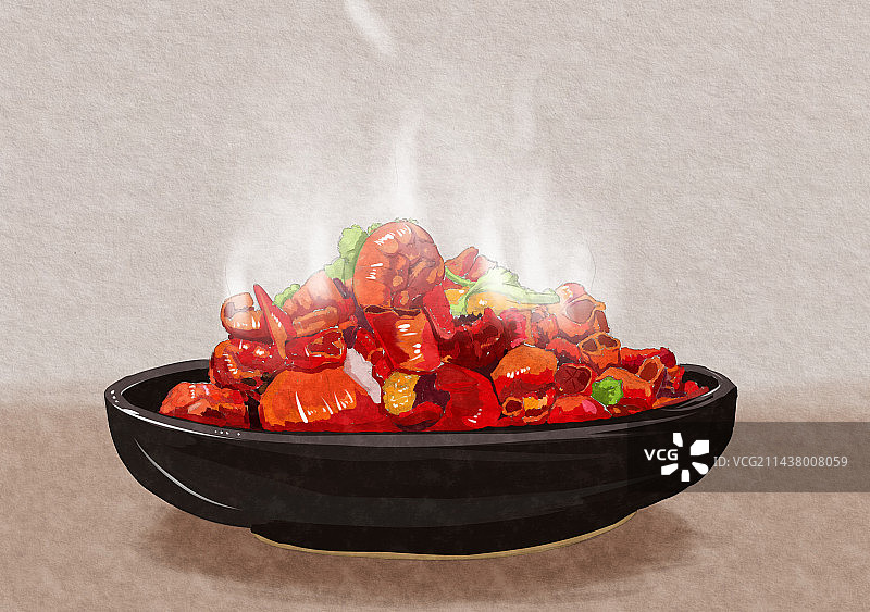 一盘美味的小龙虾图片素材