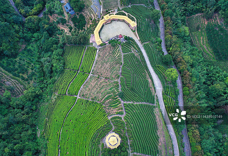 广东省梅州市梅县区雁洋镇阴那山灵光寺旅游区航拍图片素材