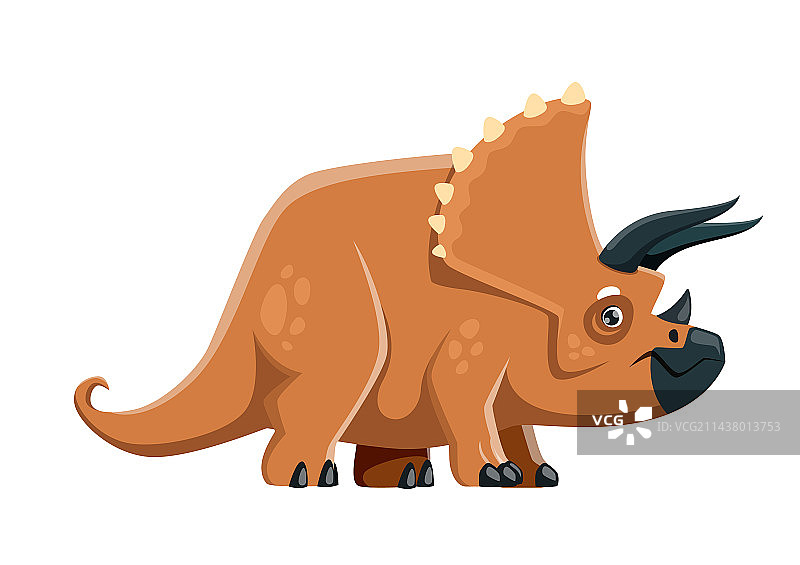 孤立的三角龙卡通形象图片素材