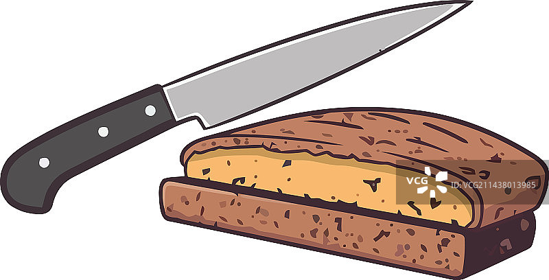 烤牛排和猪肉搭配新鲜面包图片素材