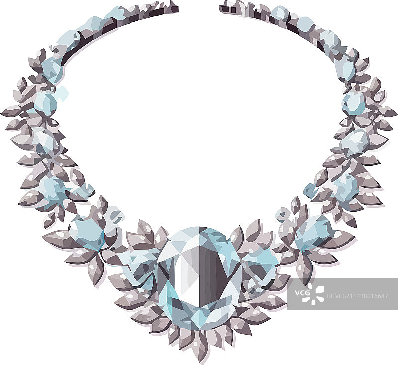 闪亮宝石项链图片素材