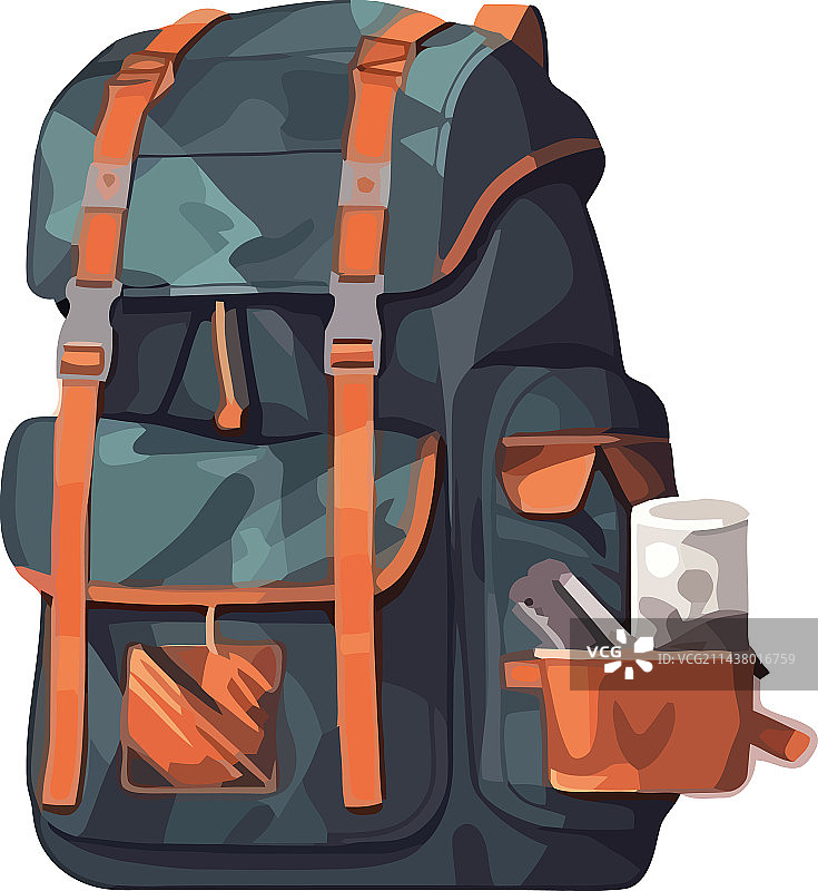 彩色旅行背包图片素材