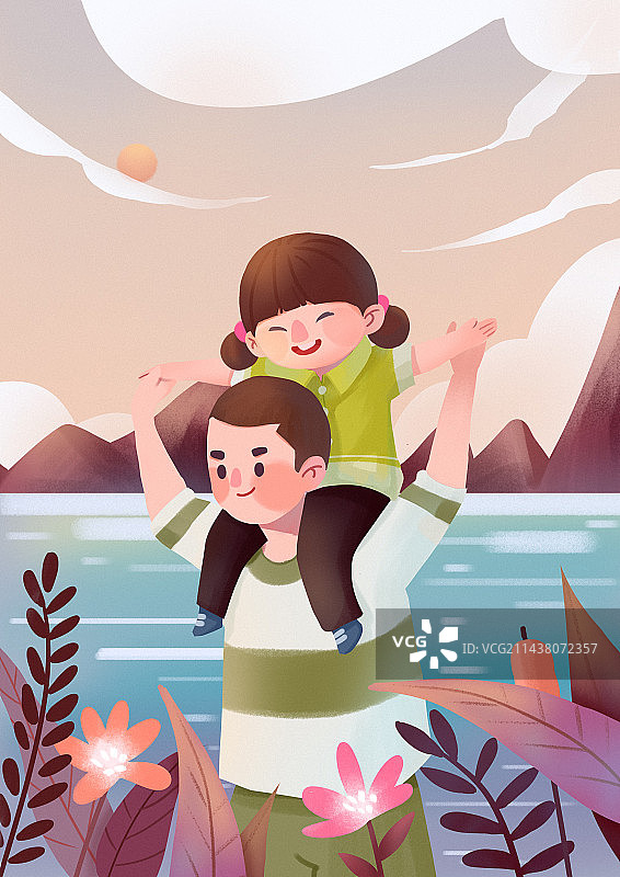 父亲节插画图片素材