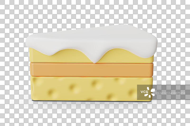 奶酪蛋糕三维插画图片素材