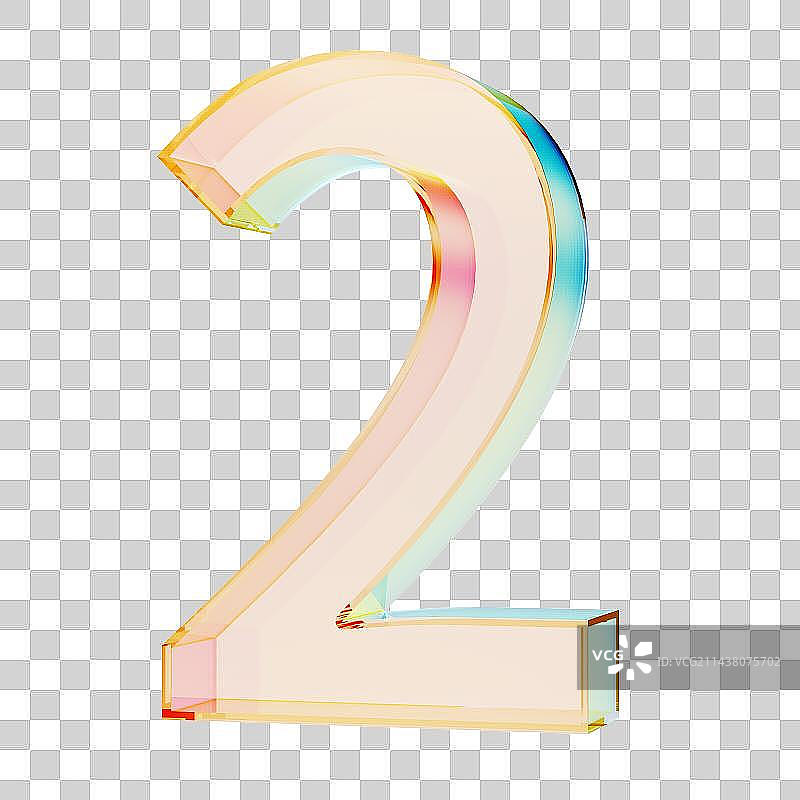 数字2三维插画图片素材