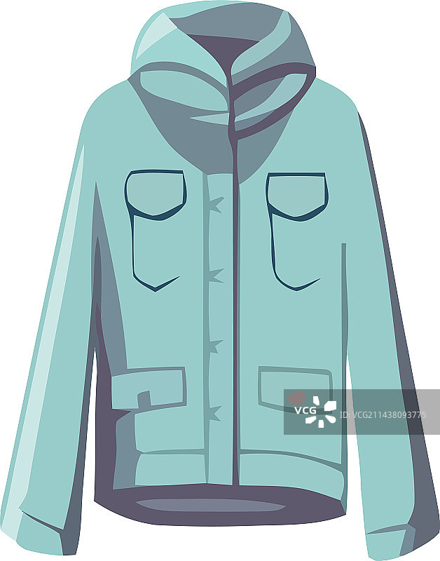 带多个口袋的时尚男士冬季外套图片素材