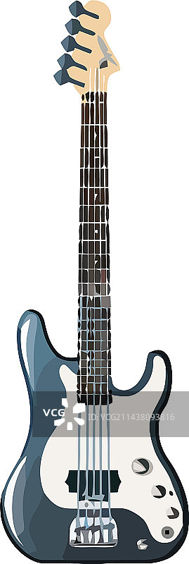 蓝色电吉他乐器图标图片素材