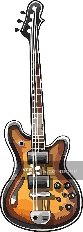 黄色电吉他乐器图标图片素材